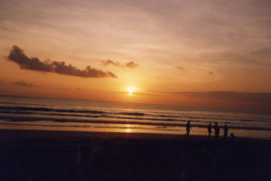 Sunset at Kuta beach