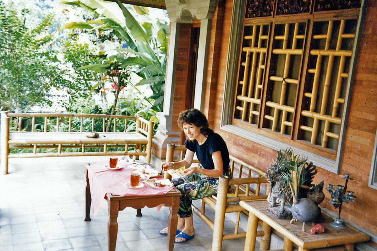 Ubud, Bali. In a new losmen in 1988