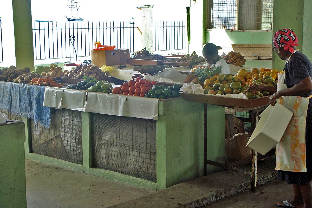 market on St kitts, basseterre