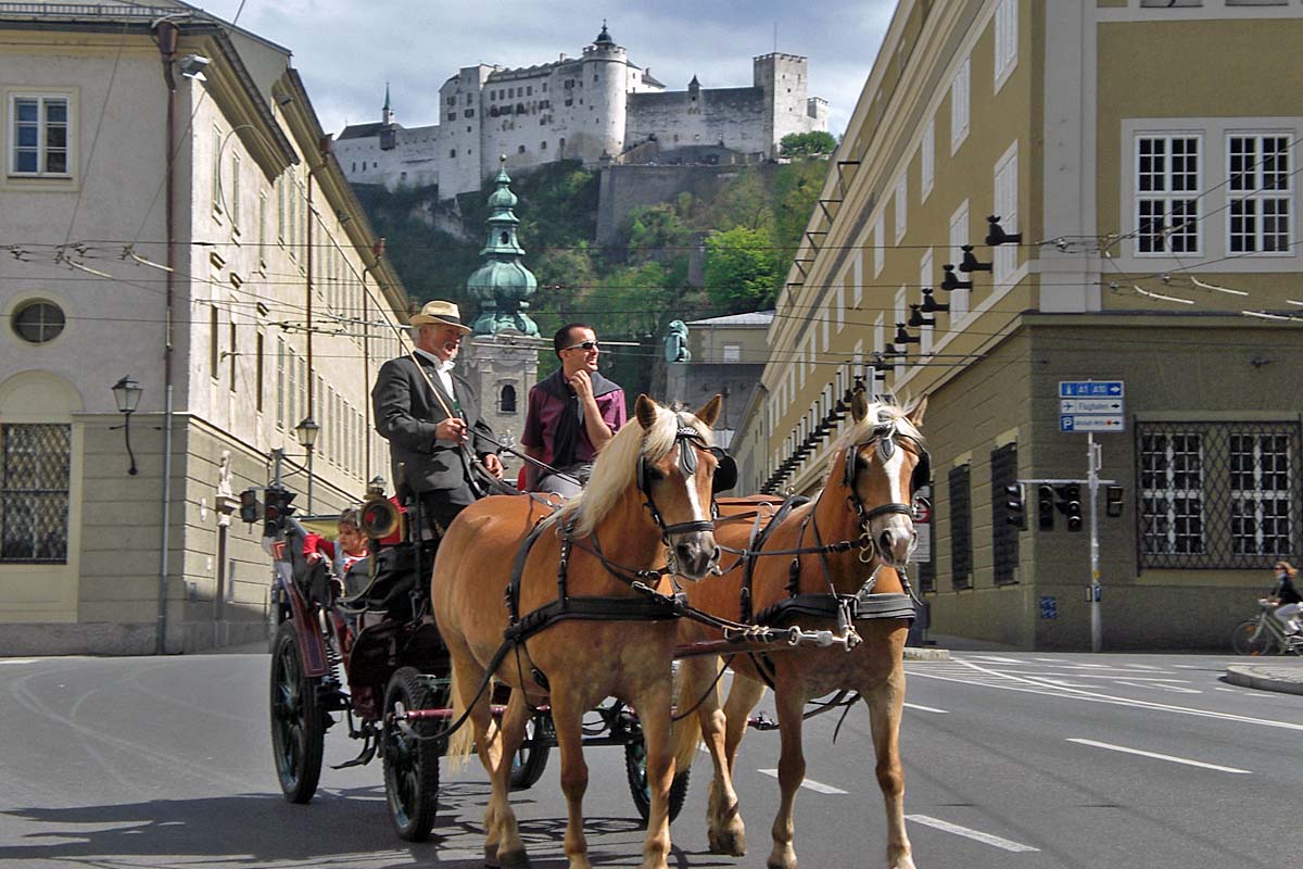 salzburg horses and castle